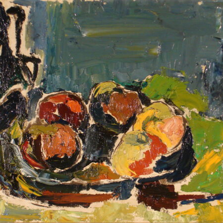 Carafe et fruits dans un plat, 5 février 1953