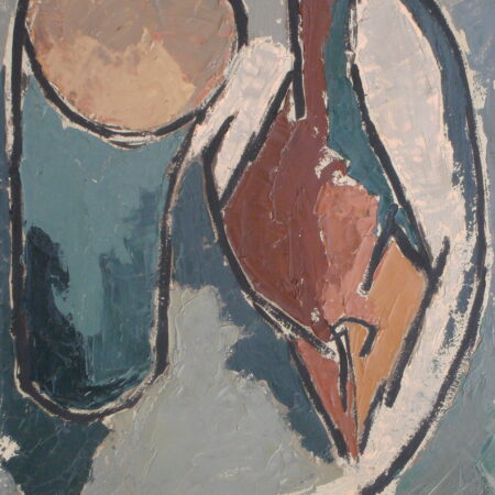 Verre et poisson sur un plat (?), automne-Noël 1952