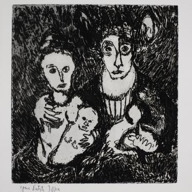«Famille le Roi», 1965, eua-forte,34x31,8, K-B 204