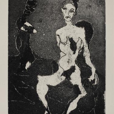 Sans titre, mars 1955, eau-forte et aquatinte, 19,8x15cm, K-B 9