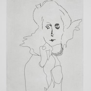 Sans titre, 1972, eau-forte,31x22,5cm, signé et daté en bas à droite, hors catalogue
