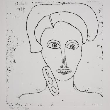 «Portrait du Dr. S. année 79», 10août 1979, eau-forte, 33x30cm, signé et daté en haut à gauche, K-B 344