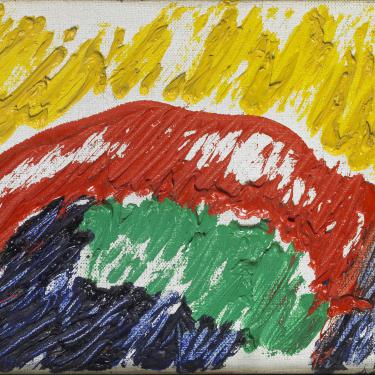 Paysage (?), vers 1995, huile sur toile, 19x24cm